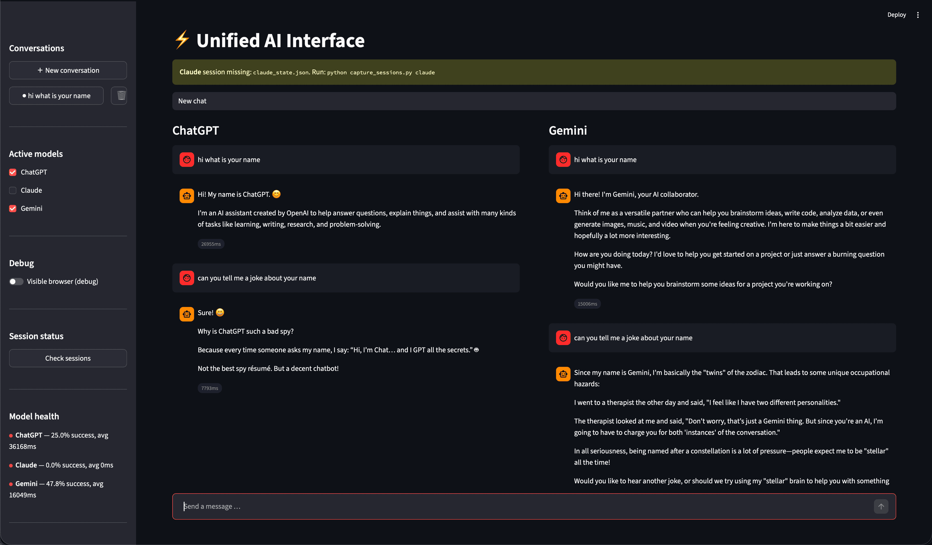 Unified AI Interface